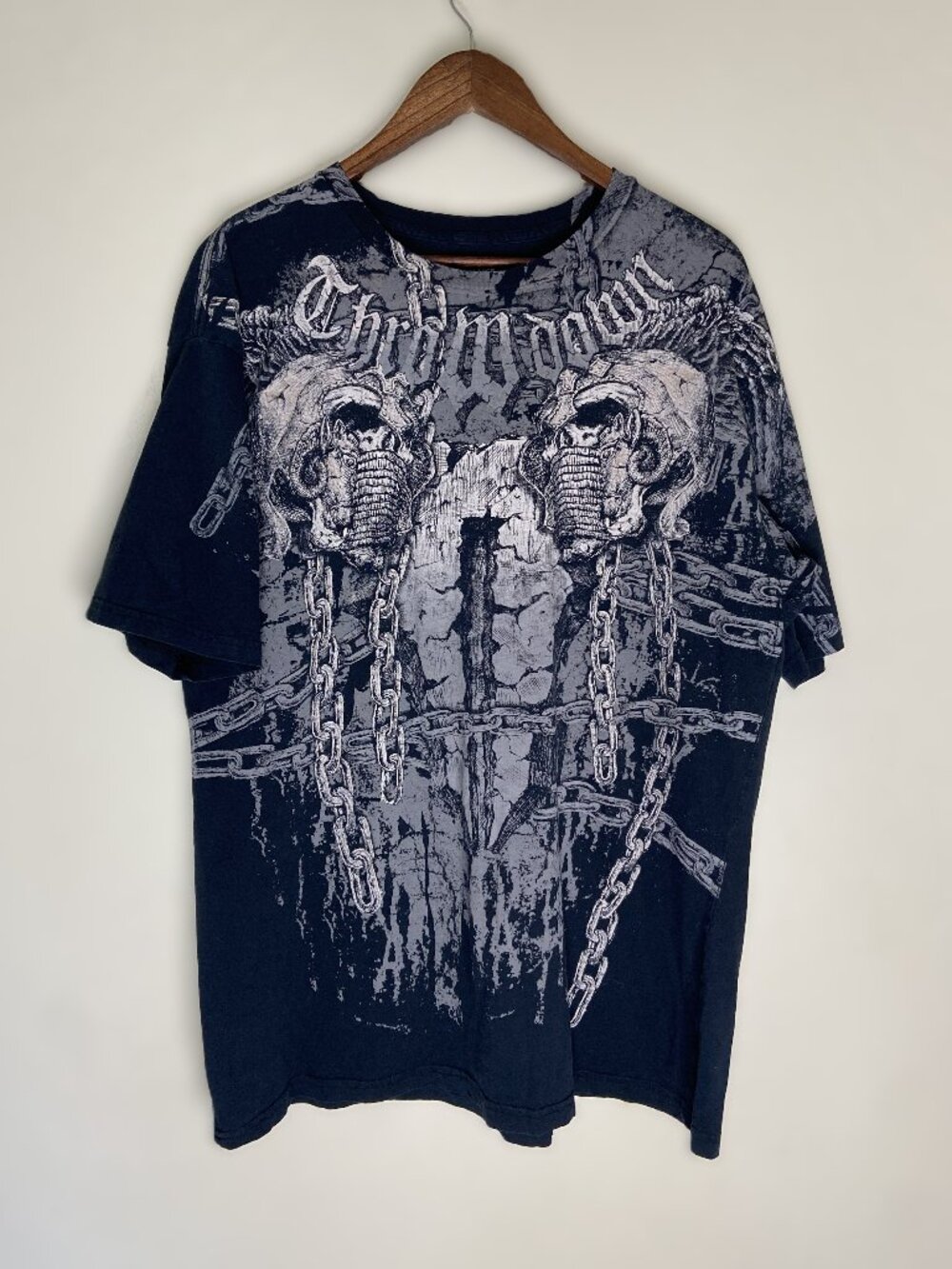 AFFLICTION throwdown premium tee vintage made in the USA XL Black